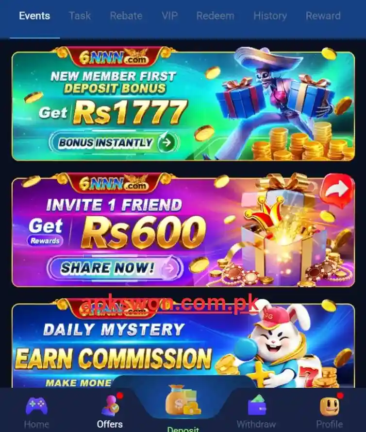 6NNN game unlimited bonuses